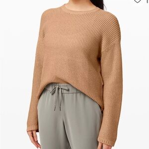 lululemon athletica Scoop Neck Sweater in Camel